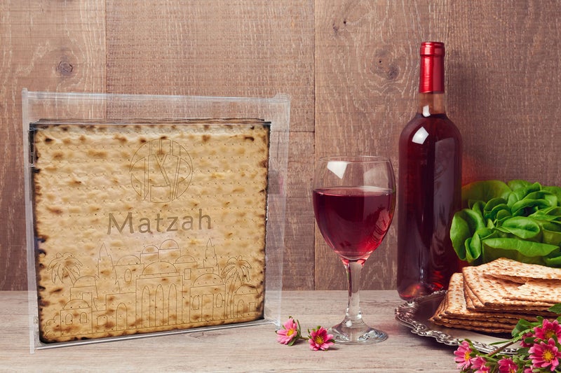 Rite Lite Passover Acrylic Flip Top Matzah Box Decor For Pesach/ Pesach Seder (1 Pack) - Image 3
